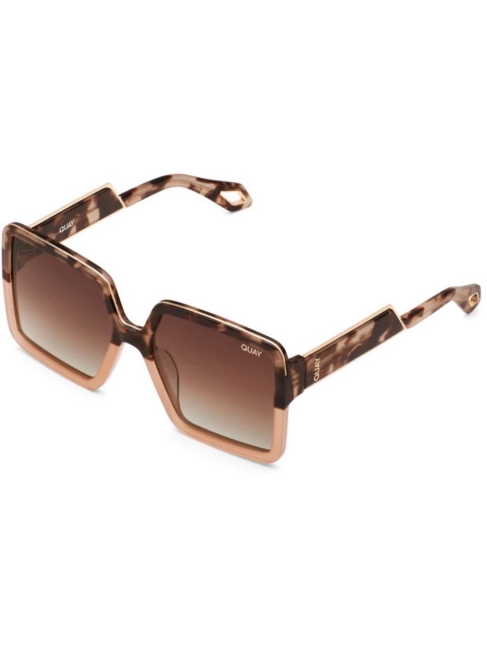 Quay Australia “Almost Ready” Brown Tortoise Sunglasses with Gradient Lenses